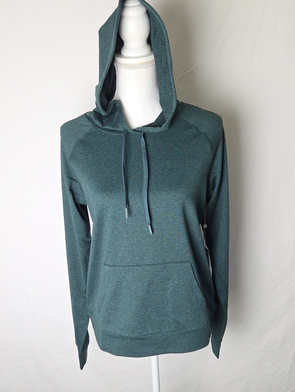 NWT Quince Heather Green Pullover Hooded Sweatshirt Soft Womens Size Medium